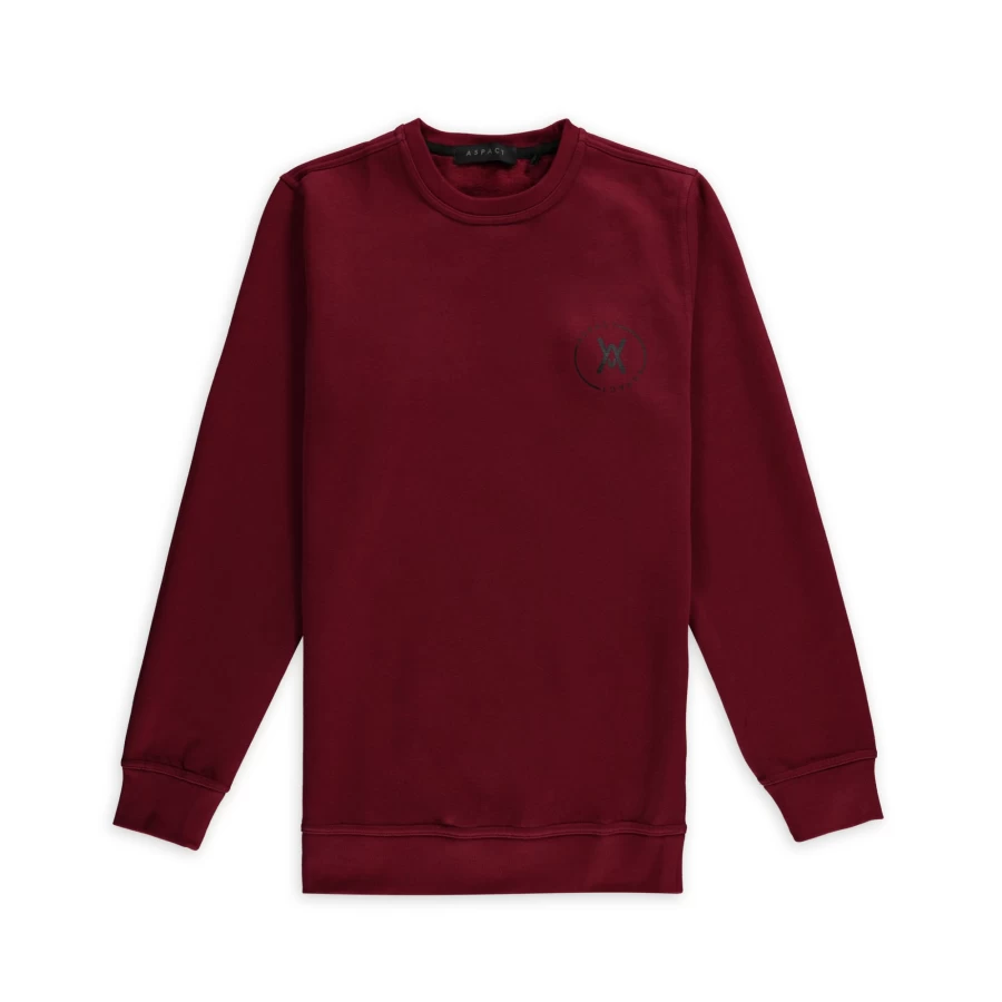Aspact Rhubarb Color Circle Knit Sweater - Soft Casual Pullover for Women & Men