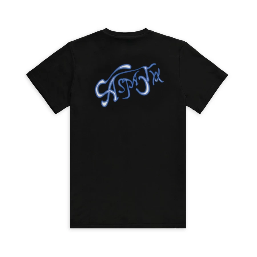 Aspact Liquid Tee - Premium Black T-Shirt for Men & Women - Soft Comfort Fit Crewneck Top