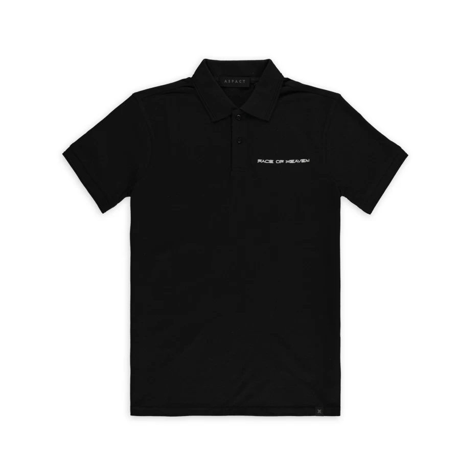 Aspact Men's Premium Black Polo Shirt - Classic Heaven Polo for Casual & Formal Wear