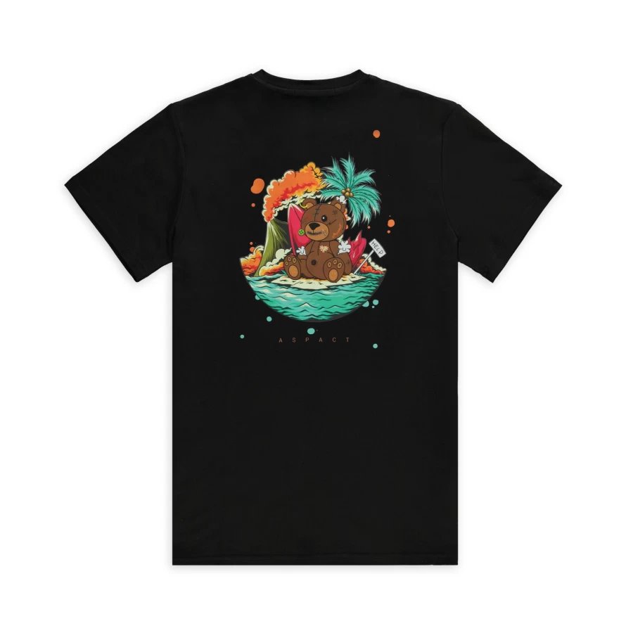 Aspact Lost Teddy Graphic Tee - Black Unisex T-Shirt