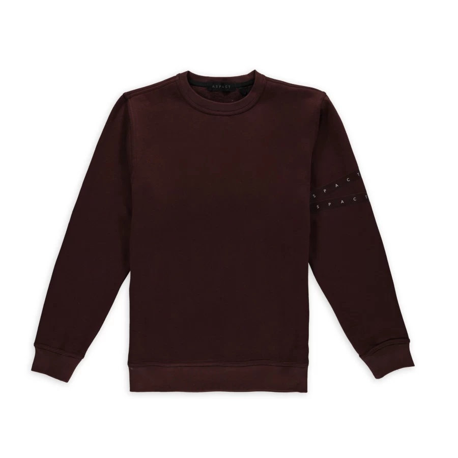 Aspact Brown Organic Cotton Crewneck Sweatshirt - Pact 2.0 Eco-Friendly Men's Pullover