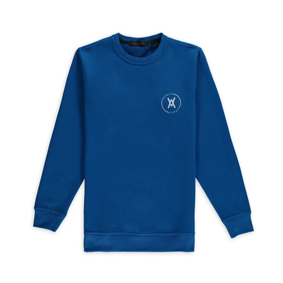 Aspact Classic Blue Circle Knit Sweater - Timeless Casual Pullover