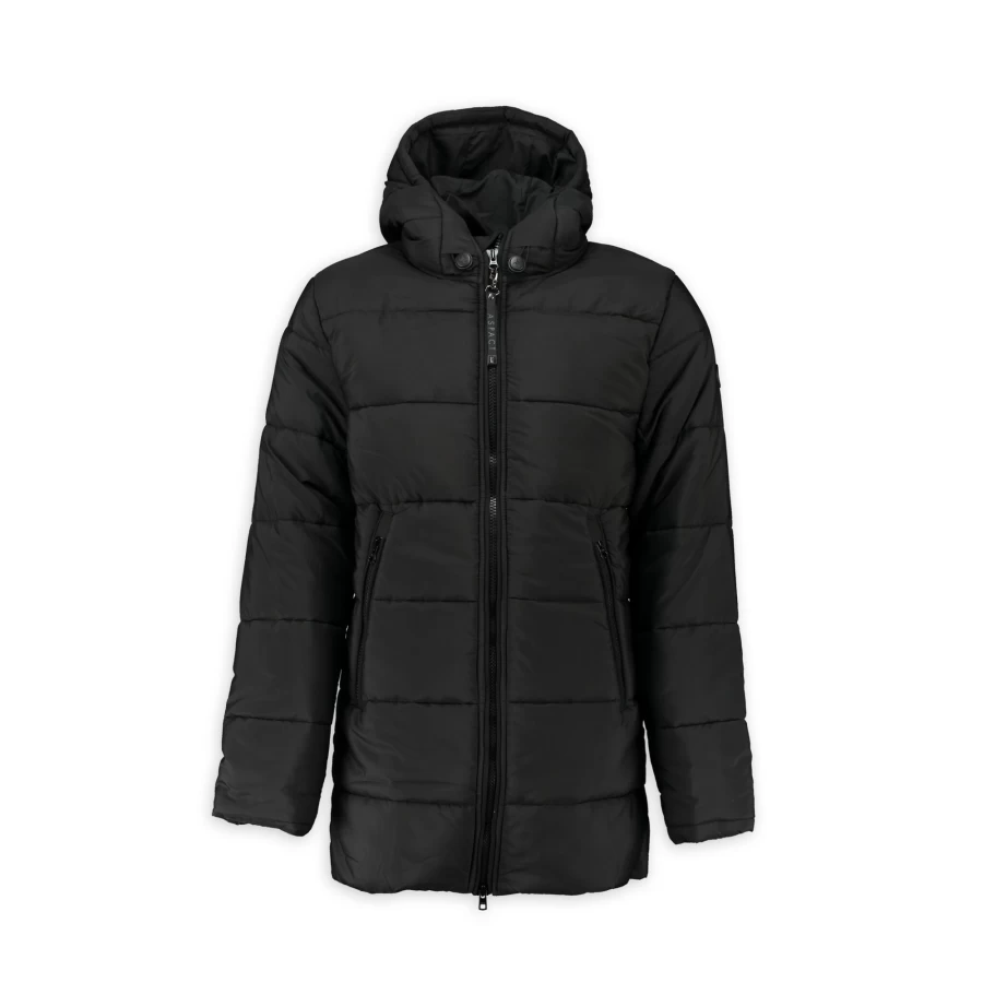 Aspact Men's Long Black Jacket - Stylish Outerwear for Winter & Fall Fashion