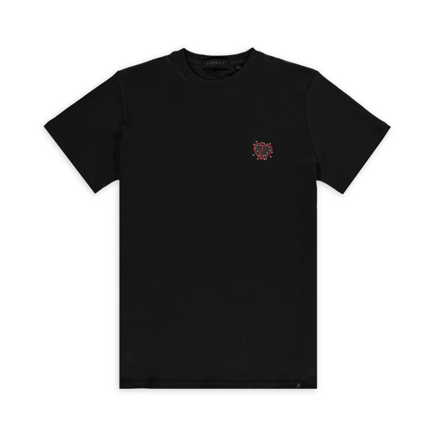 Aspact Teddy Graphic Tee - Soft Black Cotton T-Shirt for Men & Women