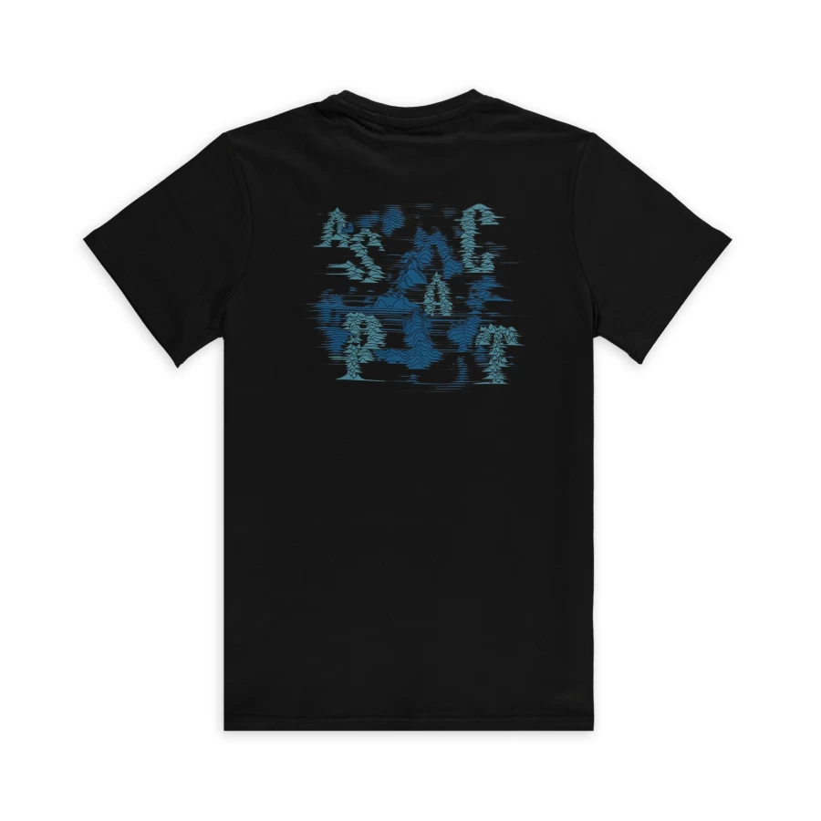 Aspact Men's Mountain Graphic T-Shirt - Black Outdoor Adventure Tee