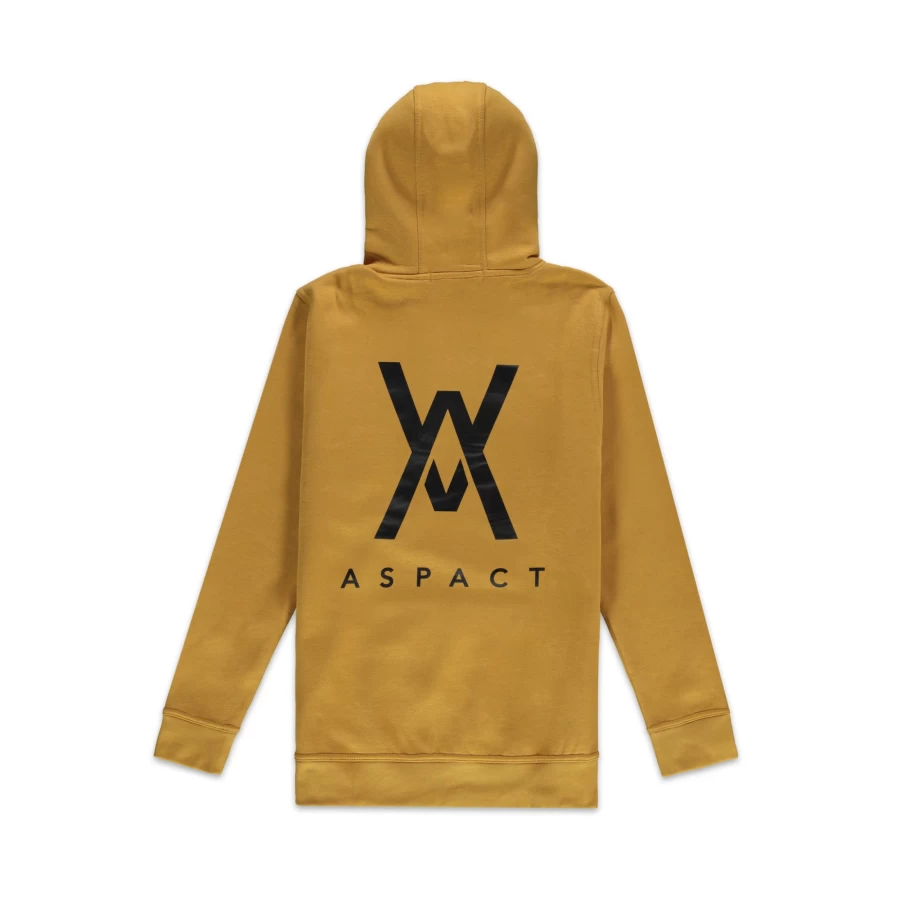 Aspact Honey Color Hoodie with Back Logo - Stylish & Comfortable Pullover
