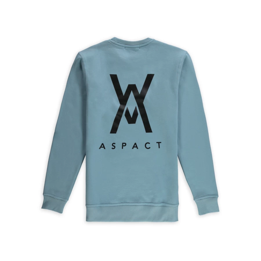 Aspact Light Blue Back Logo Sweater - Casual Comfort Pullover for Men & Women