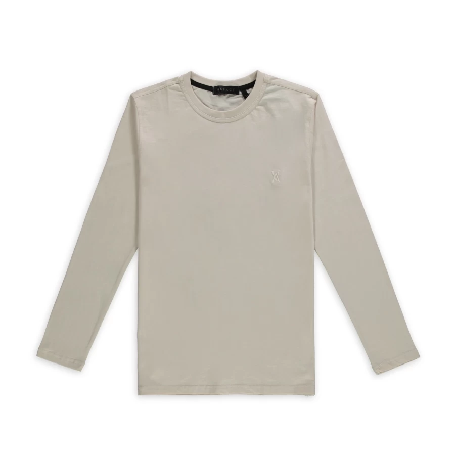 Aspact Iconic Sand Long Sleeve T-Shirt for Men & Women | Premium Cotton Comfort Fit