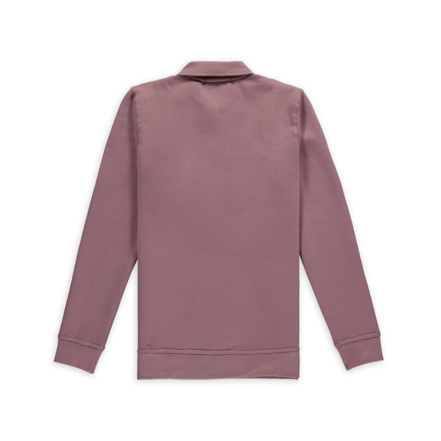 Aspact Premium Elderberry Polo Sweater for Men - Soft Cotton Knit Casual Pullover