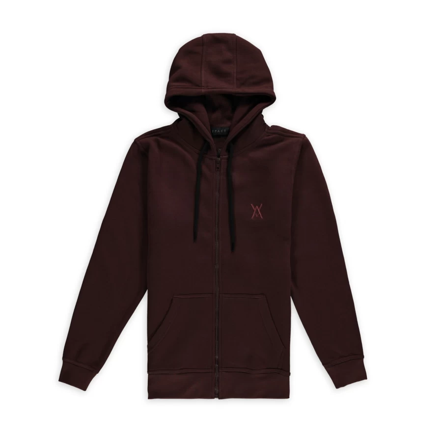 Aspact Brown Zipper Hoodie for Men - Stylish & Comfortable Zip-Up Jacket