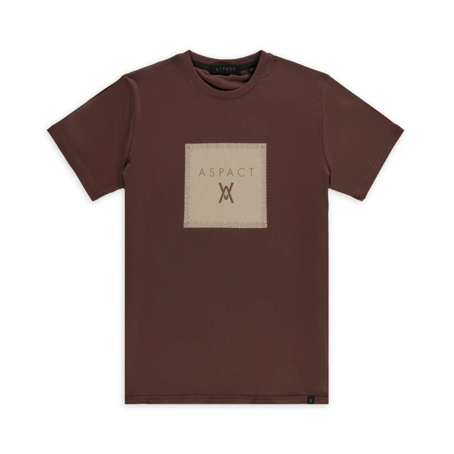 Aspact Knox Tee - Soft Brown Cotton T-Shirt for Men