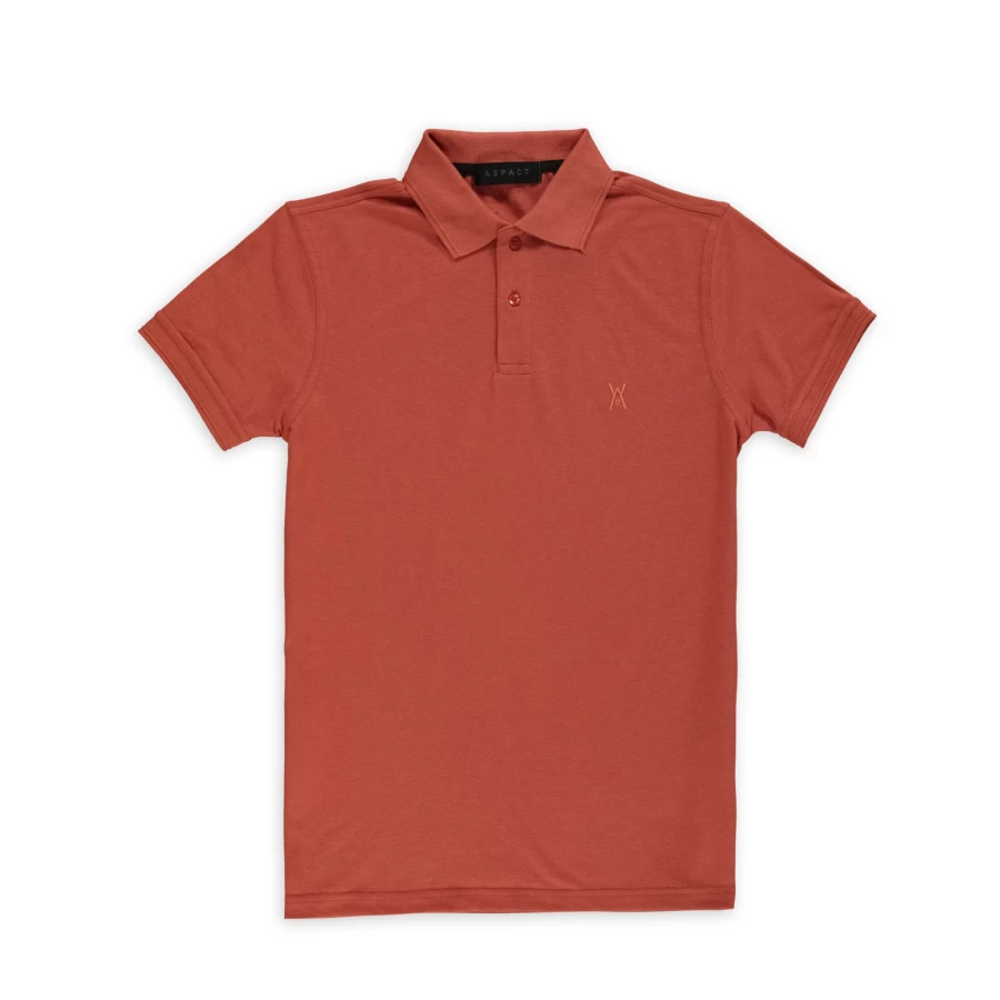 Aspact Men's Classic Fit Mango Color Polo Shirt - Mia Collection