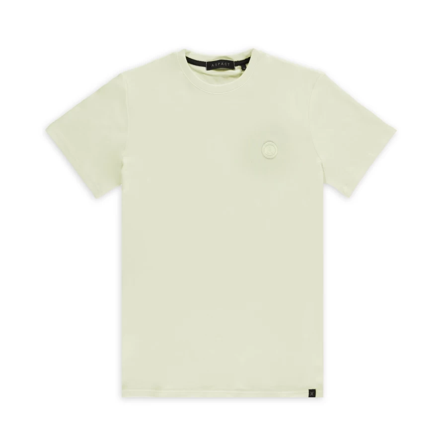 Aspact Aqua Blue Genuine Leather Short Sleeve T-Shirt for Men