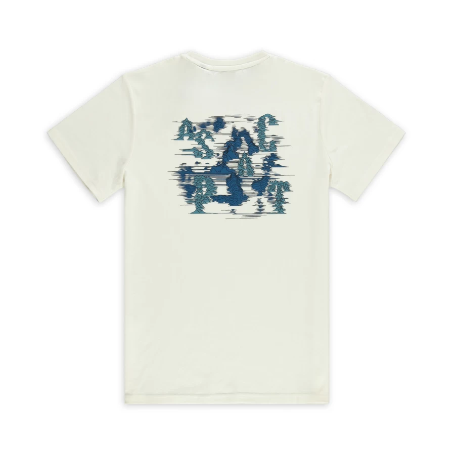 Aspact Men's Mountain Graphic Tee - Canoli Print Casual Short Sleeve T-Shirt