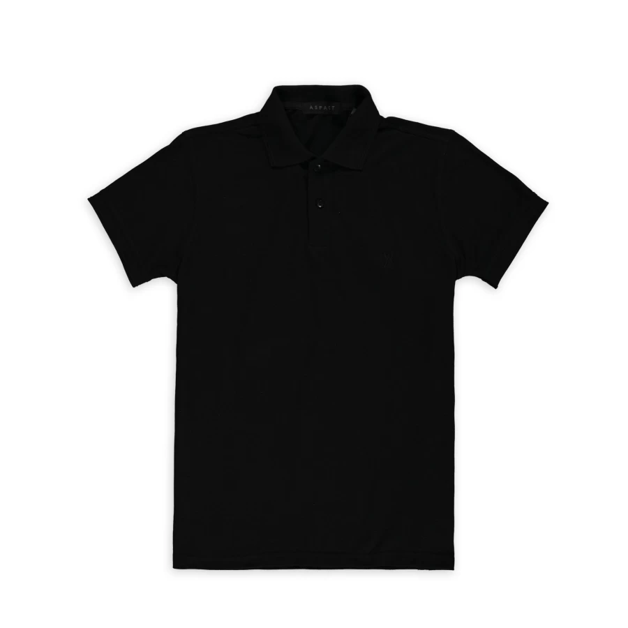 Aspact Mia Polo Shirt for Men - Classic Black Casual Wear