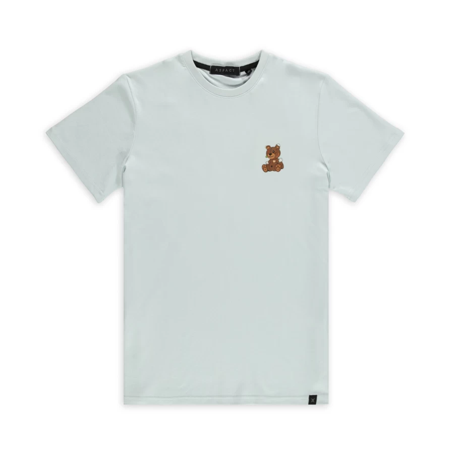 Aspact Lost Teddy Graphic Tee - Ice Color Casual T-Shirt for Men & Women