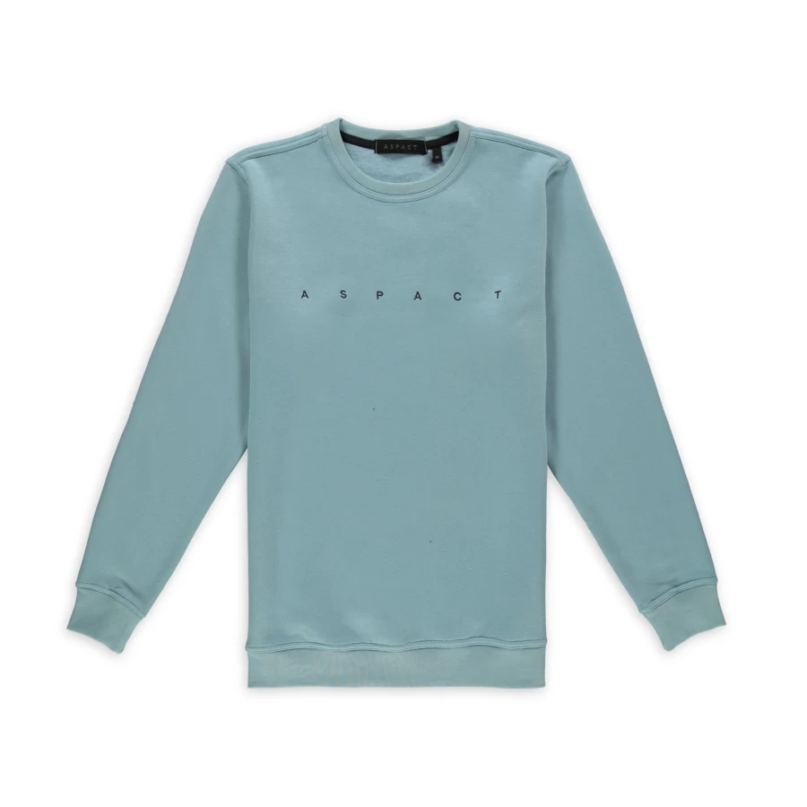 Aspact Premium Sweat Crewneck 2.0 - Light Blue Comfort Fit Cotton Pullover