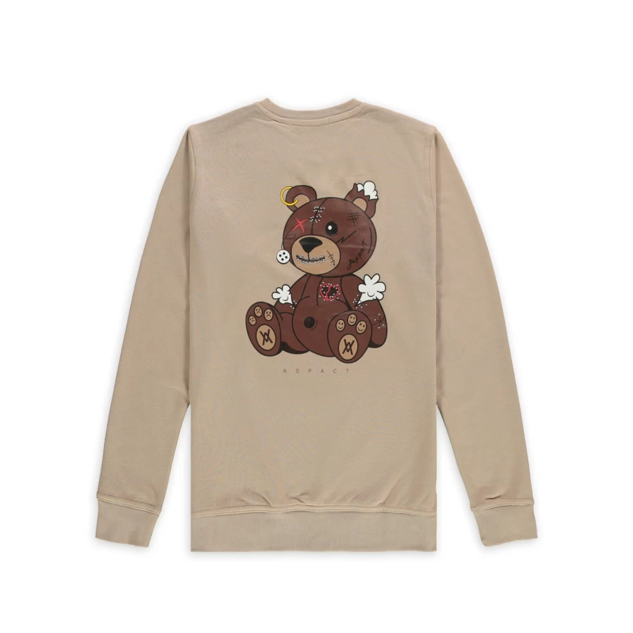"Aspact Teddy Sweater in Taupe - Cozy Knit Pullover for Women & Men"