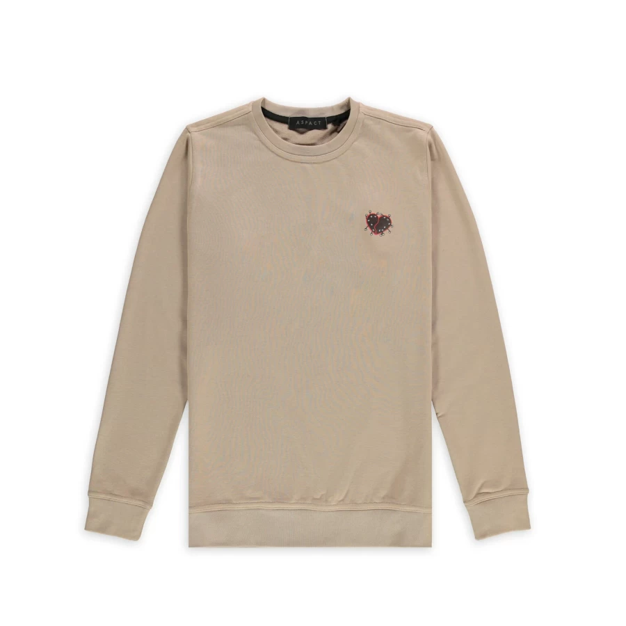 "Aspact Teddy Sweater in Taupe - Cozy Knit Pullover for Women & Men"