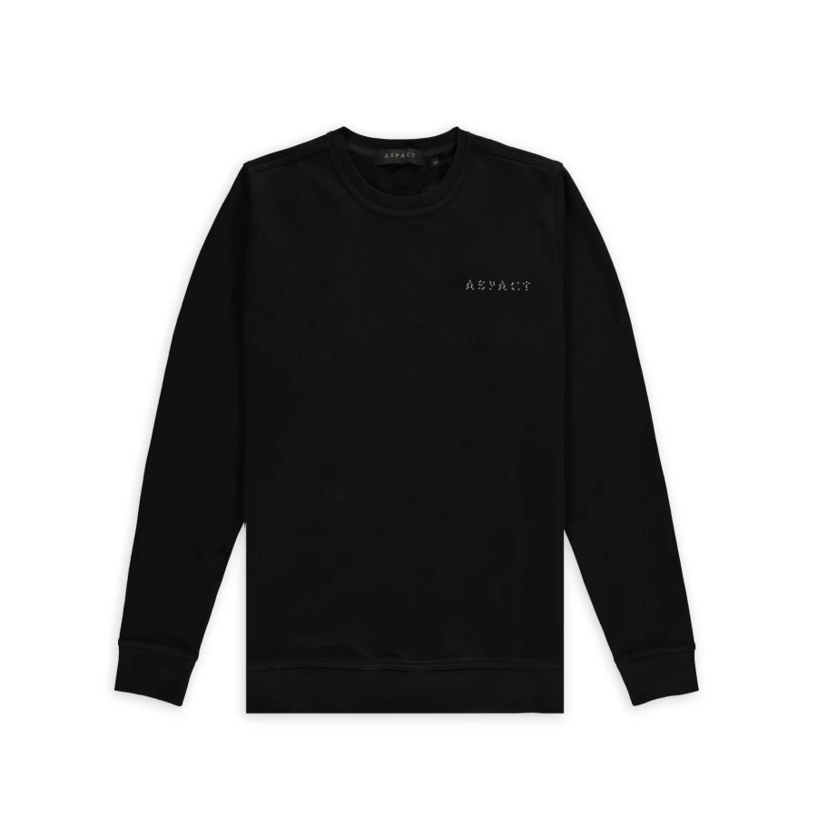 Aspact Broken Heart Embroidered Sweater - Black Gothic Grunge Pullover for Men & Women