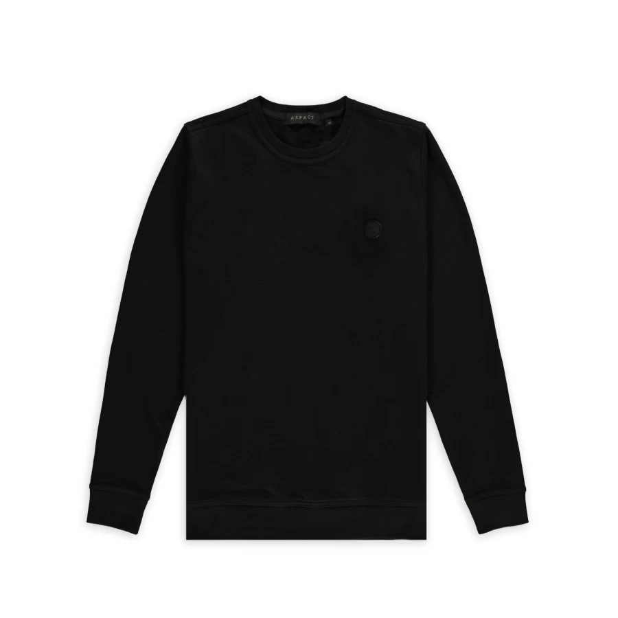 Aspact Black Graffiti Sweater - Urban Streetwear Pullover with Artistic Design