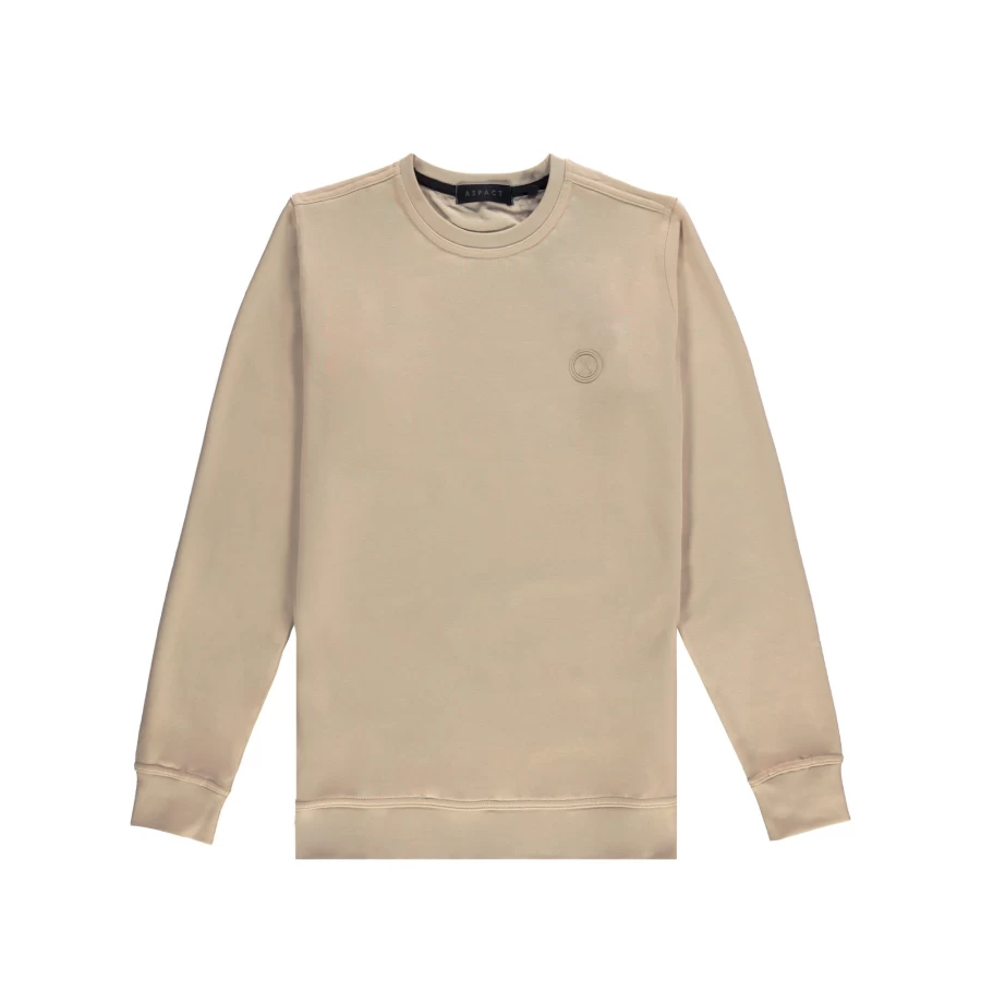 Aspact Taupe Leather Knit Sweater - Premium Leather Pullover for Men & Women