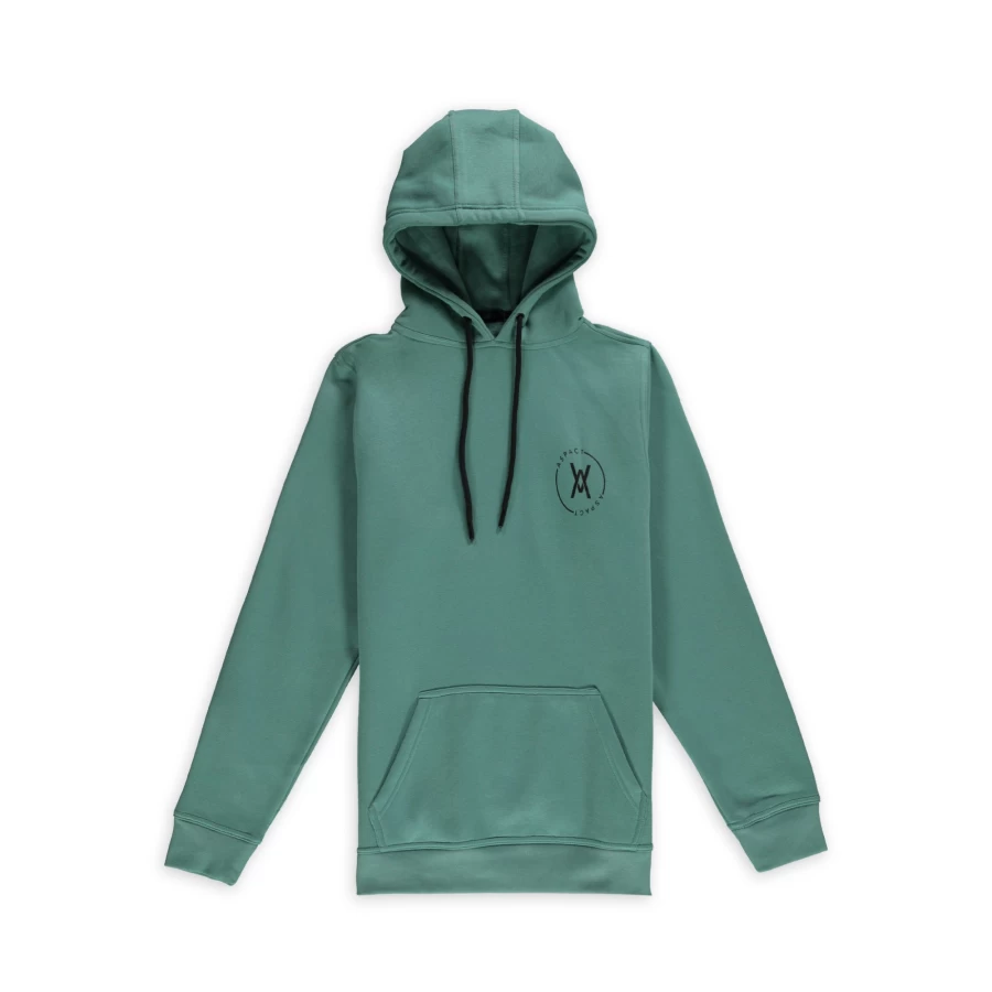 Aspact Circle Hoodie - Beryl Green Pullover for Men & Women | Eco-Friendly Cotton Streetwear