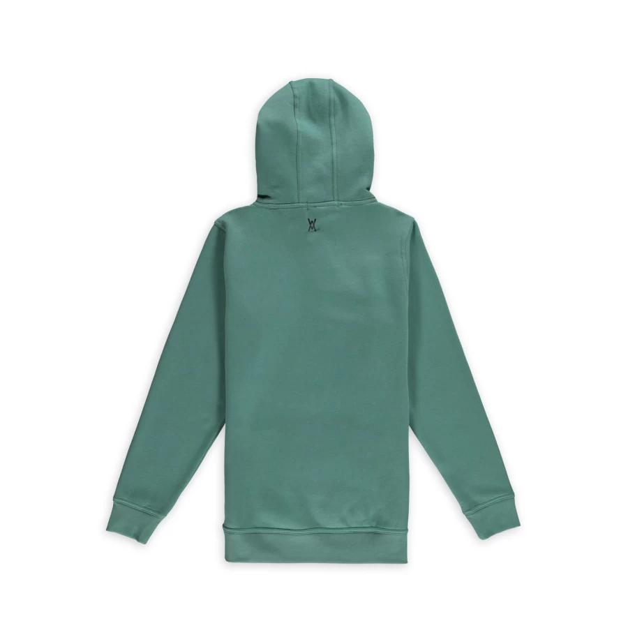 Aspact Circle Hoodie - Beryl Green Pullover for Men & Women | Eco-Friendly Cotton Streetwear