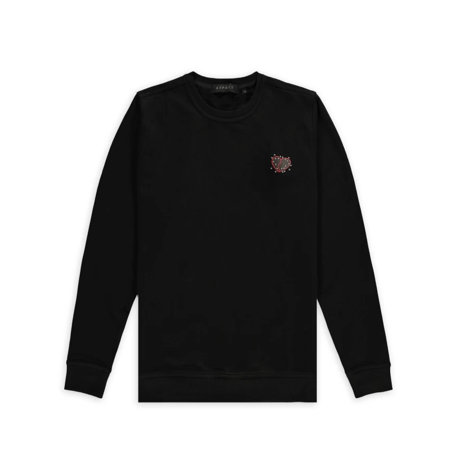 Aspact Black Teddy Bear Sweater - Soft & Cozy Knit Pullover