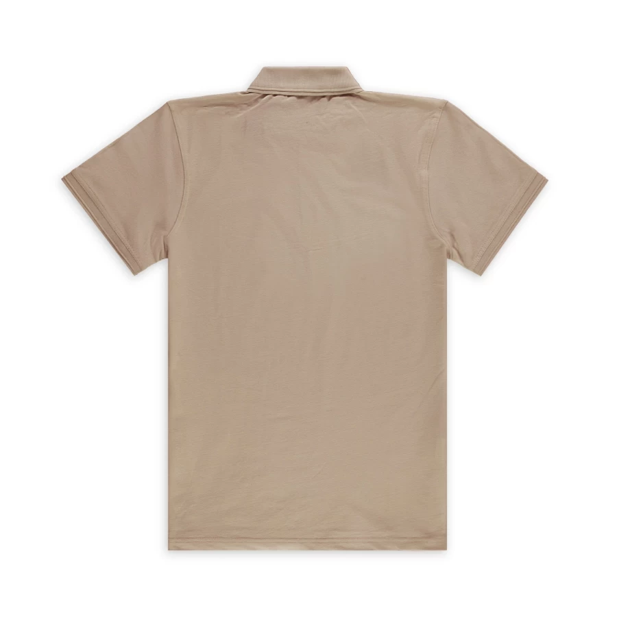 Aspact Men's Taupe Metal Plate Polo Shirt - Premium Cotton Blend Stylish Casual Top