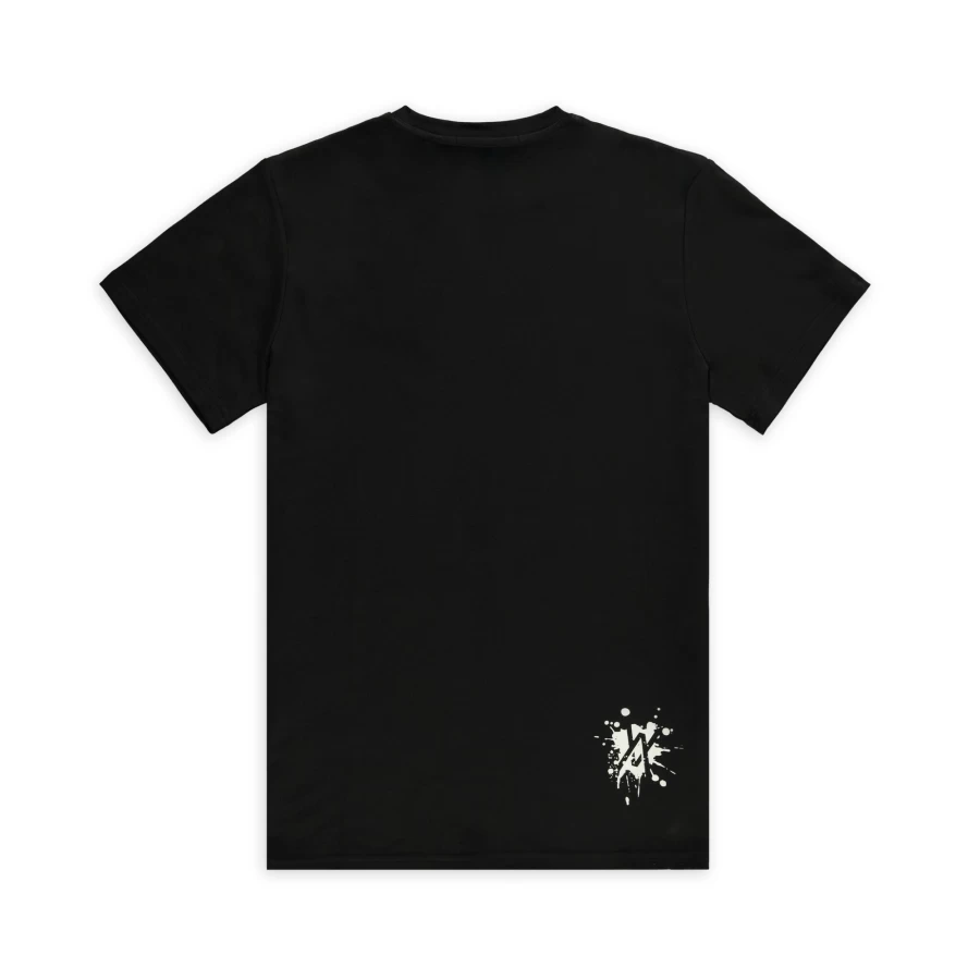 Aspact Men's Splash Graphic Tee - Soft Cotton Black T-Shirt for Casual Wear