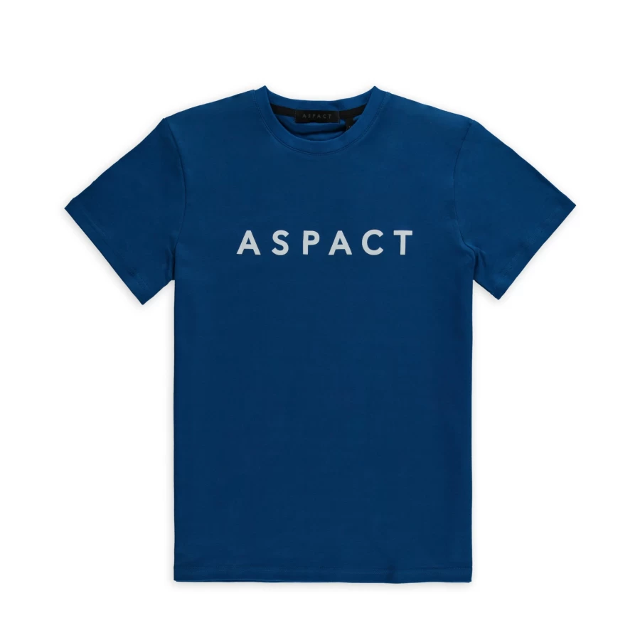 Aspact Calais Classic Blue T-Shirt for Men - Soft Cotton Crew Neck Tee