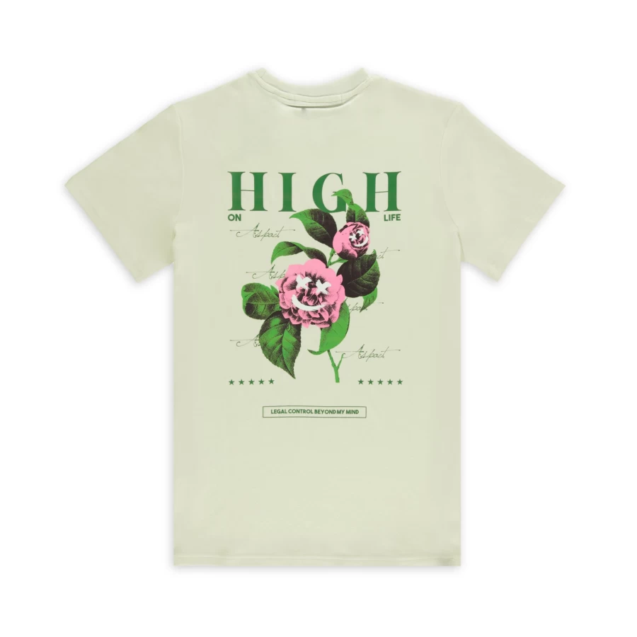 Aspact High On Life Aqua Color T-Shirt - Casual Comfort Tee for Men & Women