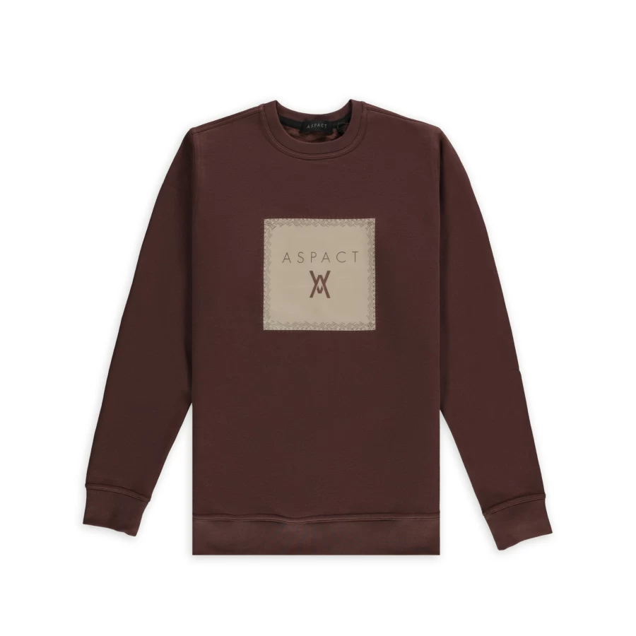 Aspact Knox Brown Sweater - Men's Casual Knit Pullover for Winter Comfort