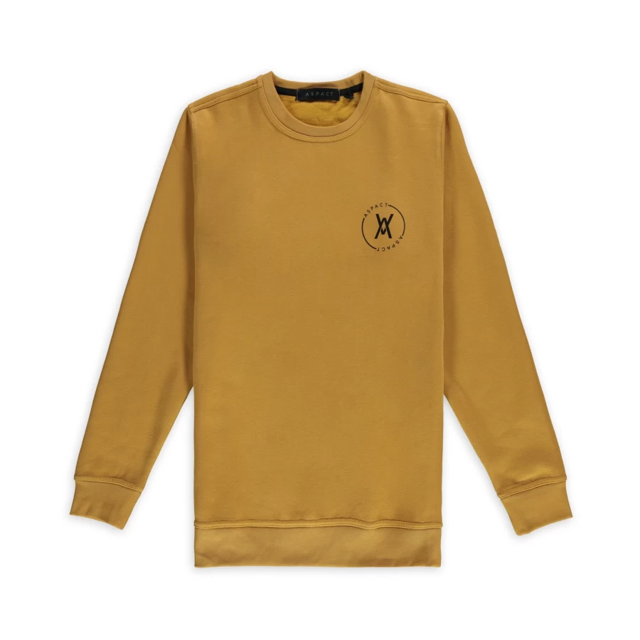 Aspact Honey Color Circle Knit Sweater for Women - Soft Casual Pullover