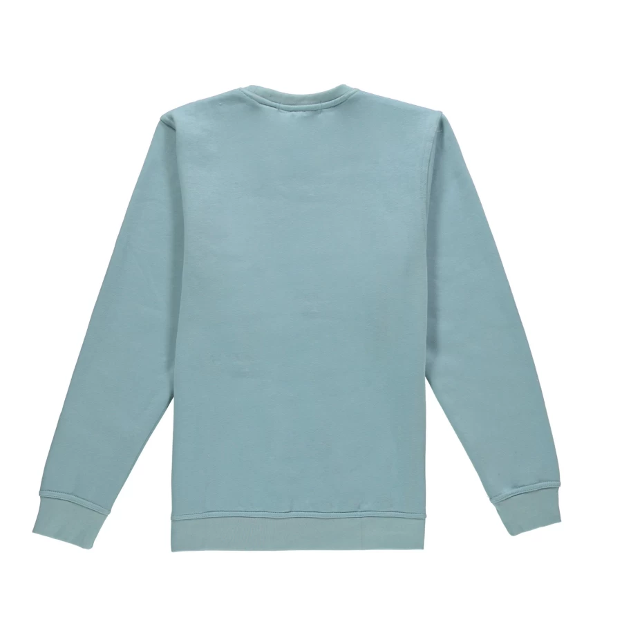 Aspact Ton Sur Ton Logo Crewneck Sweatshirt in Light Blue - Casual Branded Pullover