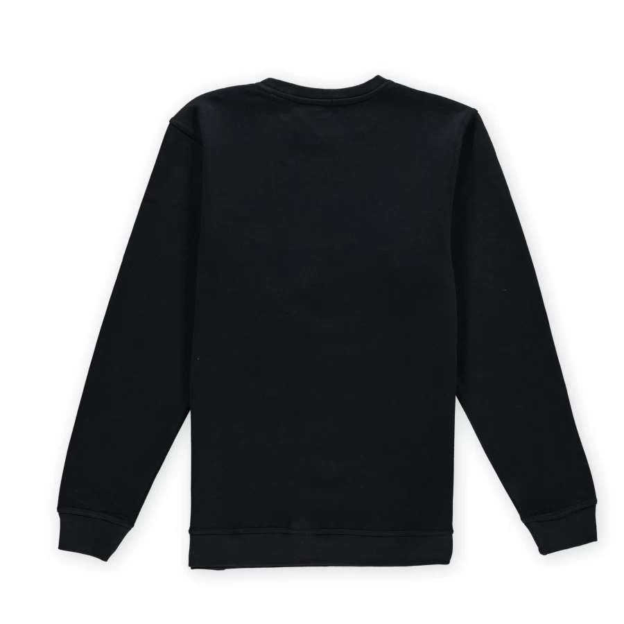 Aspact Navy Ton Sur Ton Logo Embroidered Crewneck Sweatshirt