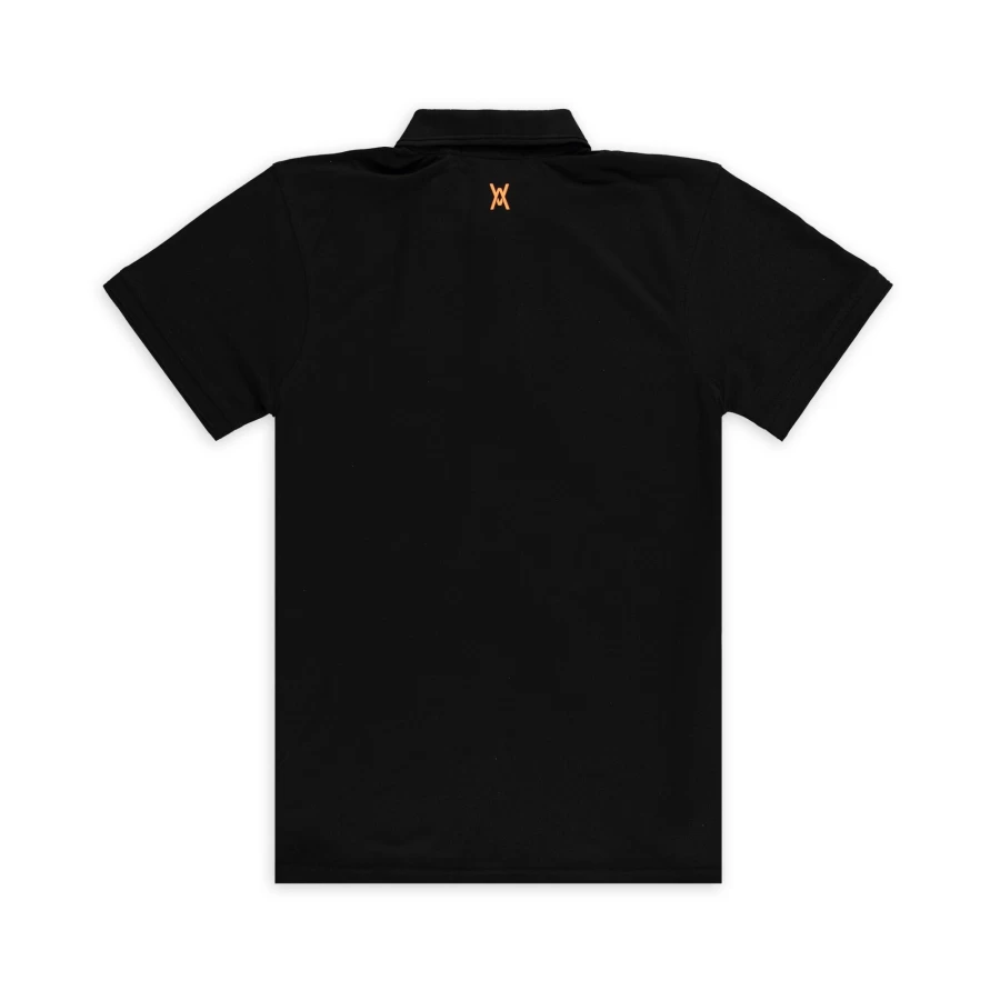 Aspact Men's 3D Textured Polo Shirt - Classic Black Golf & Casual Wear