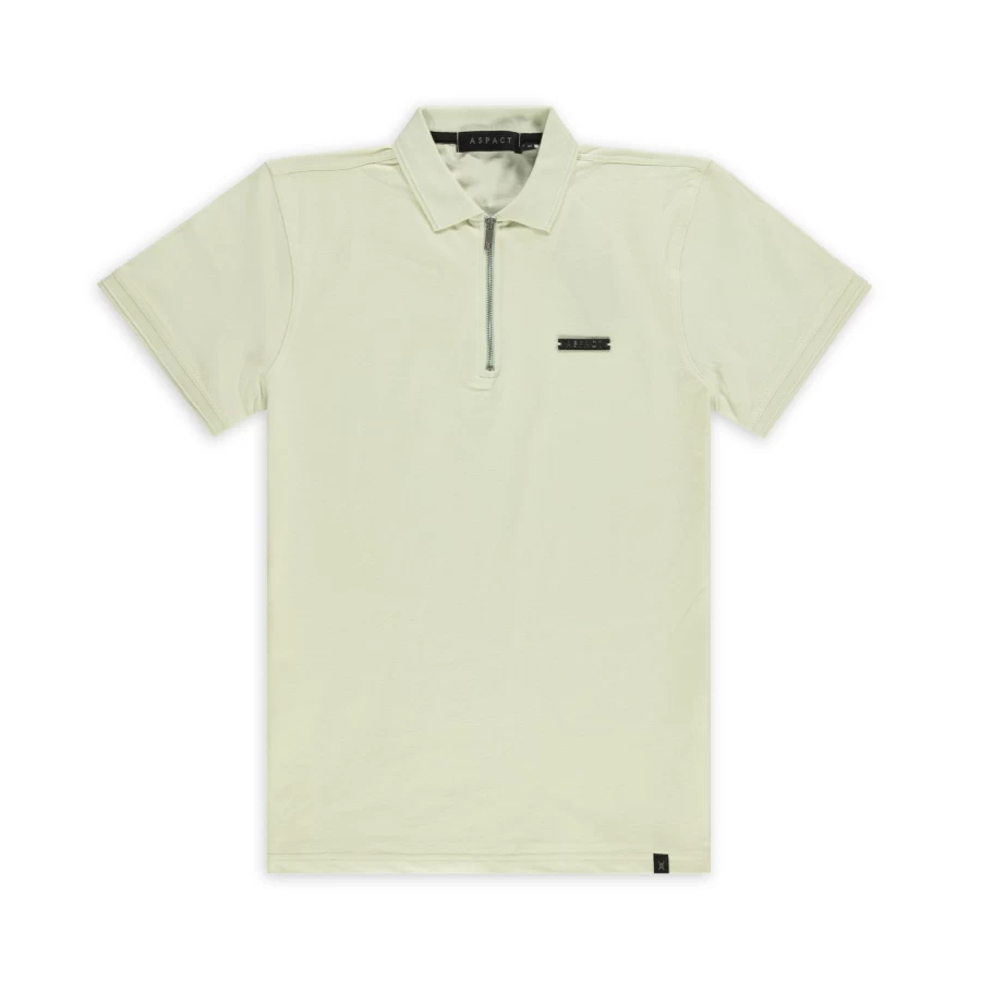 Aspact Men's Metal Plate Polo Shirt in Aqua Blue - Premium Performance Golf Tee