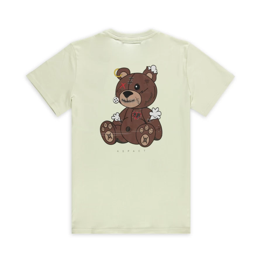 Aspact Teddy Graphic Tee in Aqua - Soft Cotton Casual T-Shirt for Men & Women