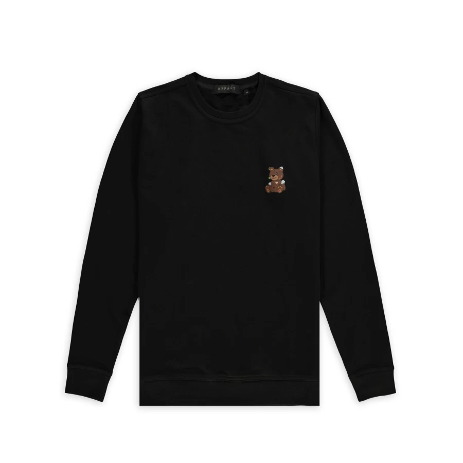 Aspact Black Teddy Bear Lost & Found Sweater - Cozy Knit Pullover for Stuffed Animals