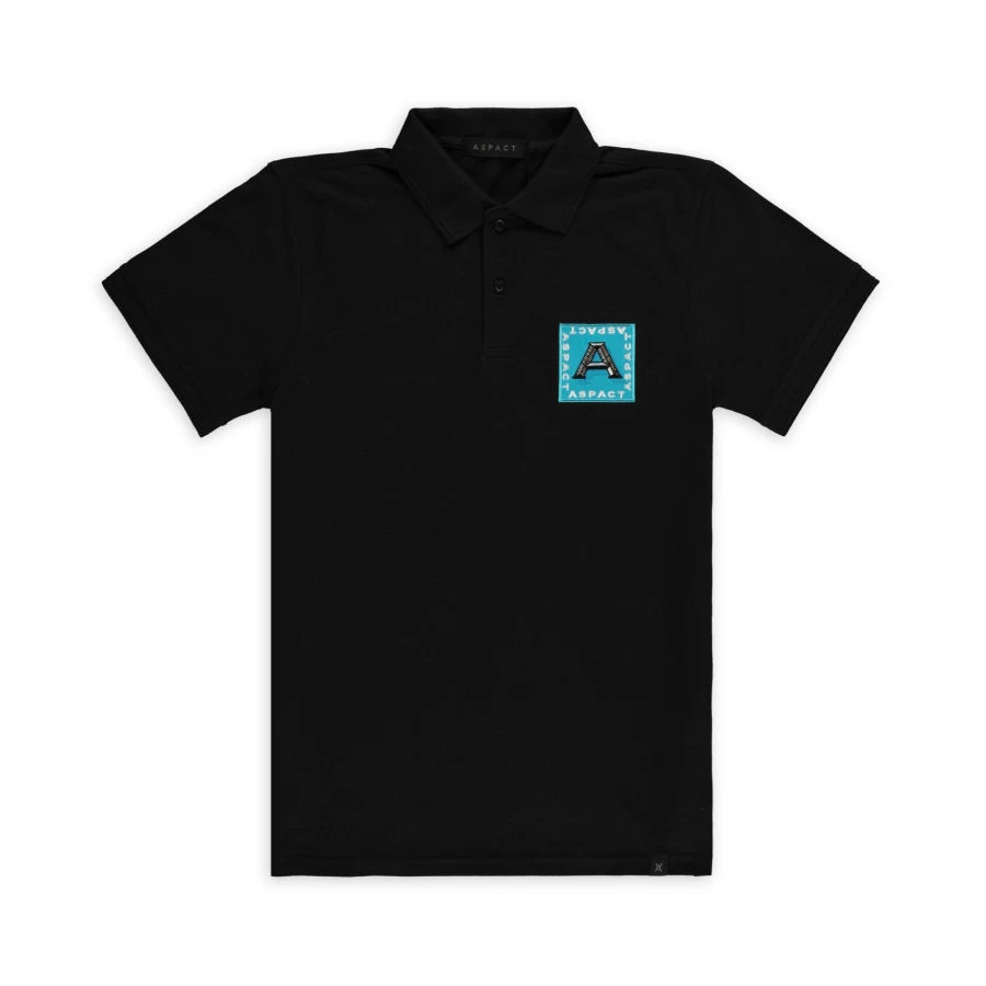 Aspact Royal Black Polo Shirt for Men - Premium Cotton Classic Fit