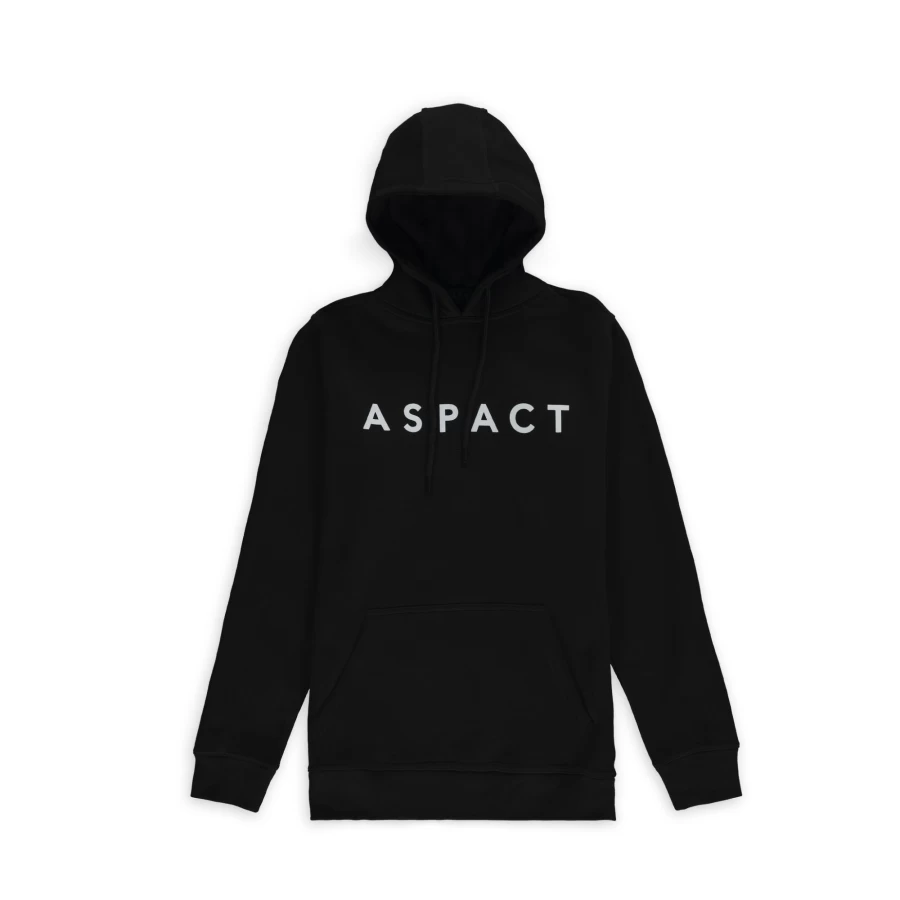 Aspart Cannes Black Hoodie for Men - Premium Cotton Pullover Sweatshirt