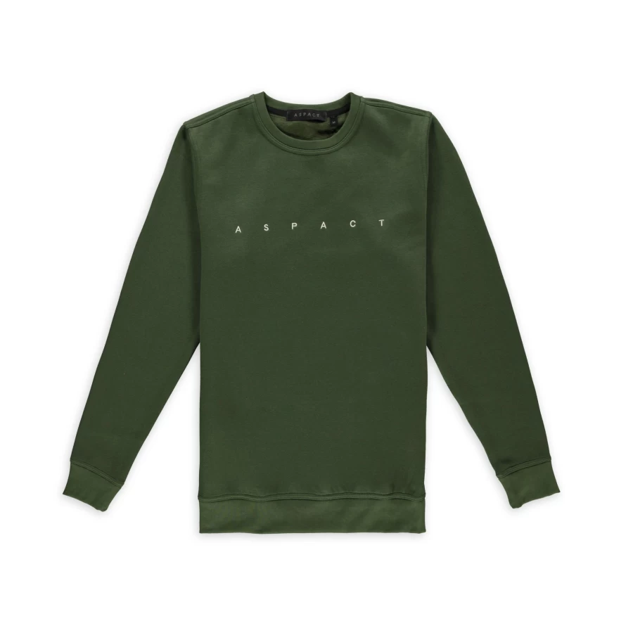 Aspact Premium Green Sweatshirt - Soft Crewneck Sweater for Men & Women | Eco-Friendly Comfort Wear